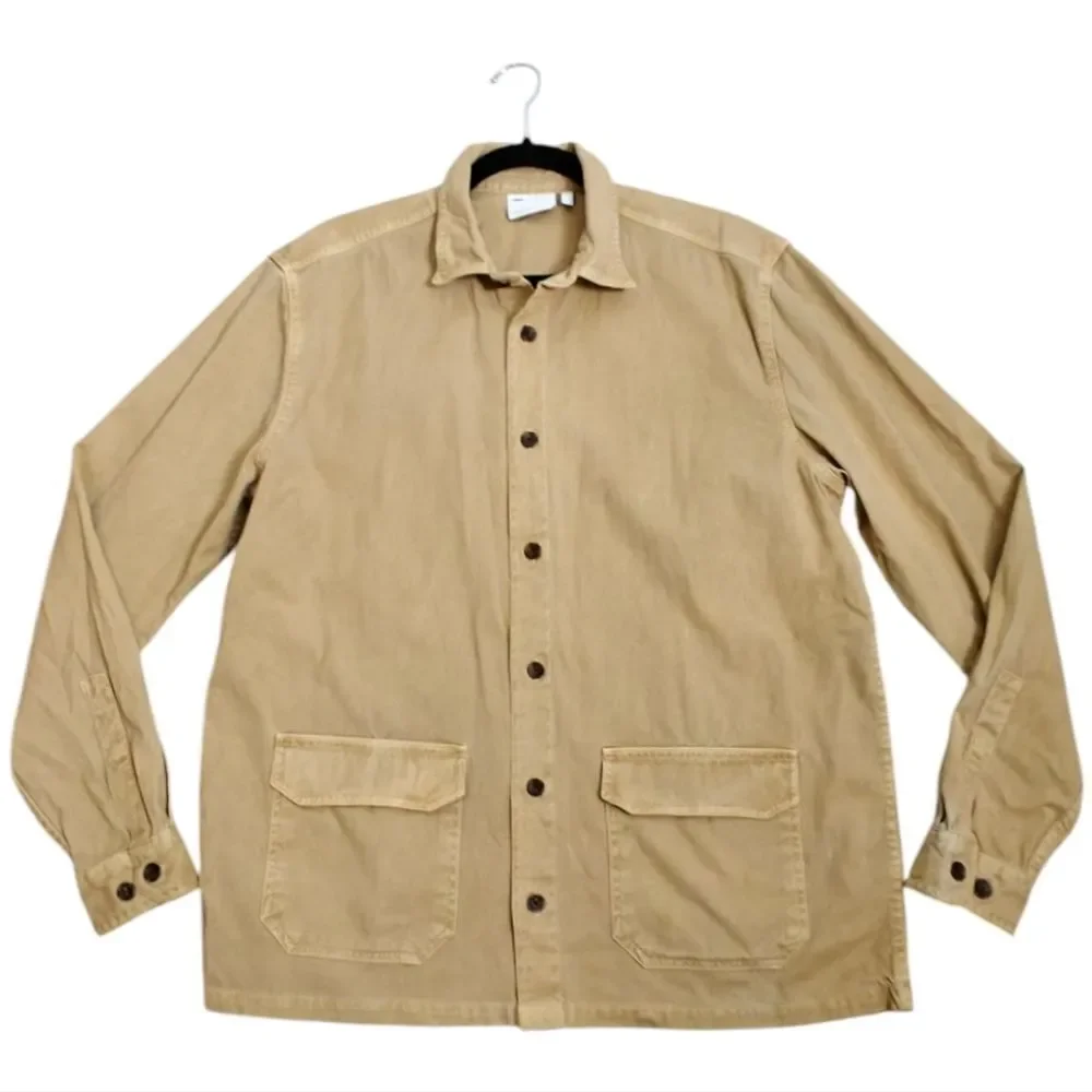 ASOS Men's Tan Khaki Beige Over Shirt Jacket Shaket Size L